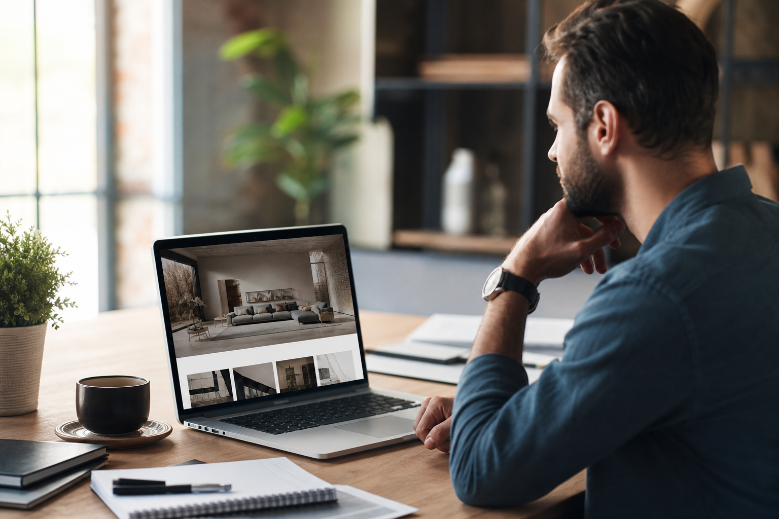Two people reviewing ownership documents together at a laptop